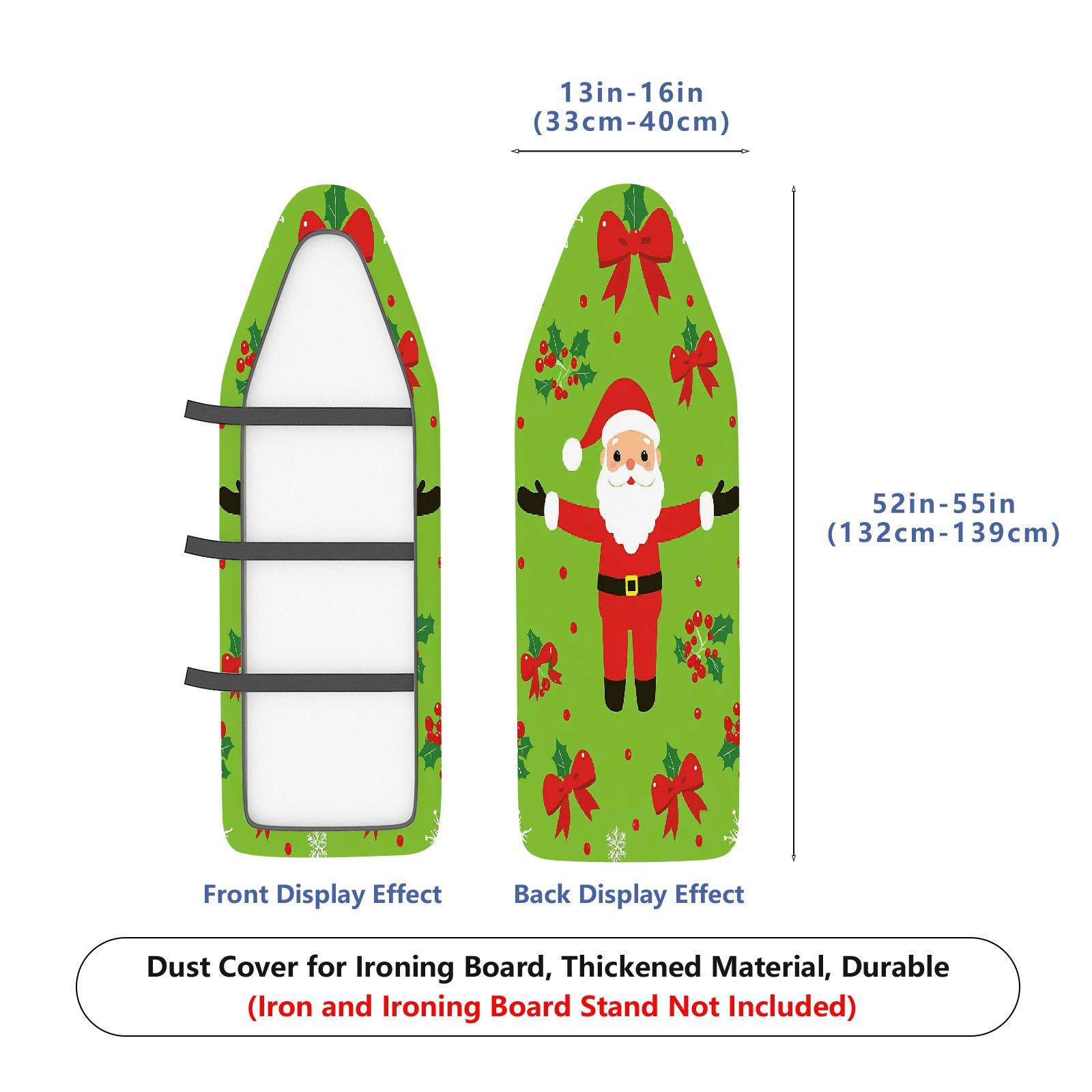 1-Piece Christmas Santa Claus Bowknot  Ironing Board Cover, Universal Size, Without Board