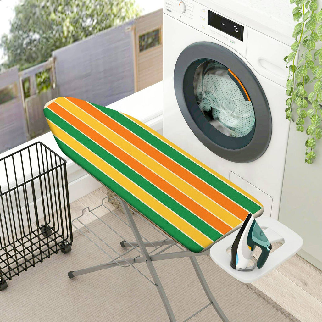 1-Piece Colorful Vibrant Striped  Ironing Board Cover, Universal Size, Without Board
