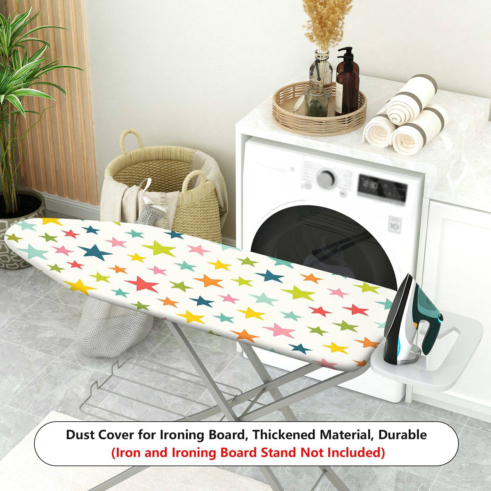 1-Piece Star Pattern Colorful Print Decorative  Ironing Board Cover, Universal Size, Without Board
