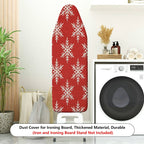 1-Piece Snowflake Red Christmas Holiday  Ironing Board Cover, Universal Size, Without Board