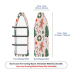 1-Piece Gingerbread Christmas Tree Candy Cane  Ironing Board Cover, Universal Size, Without Board