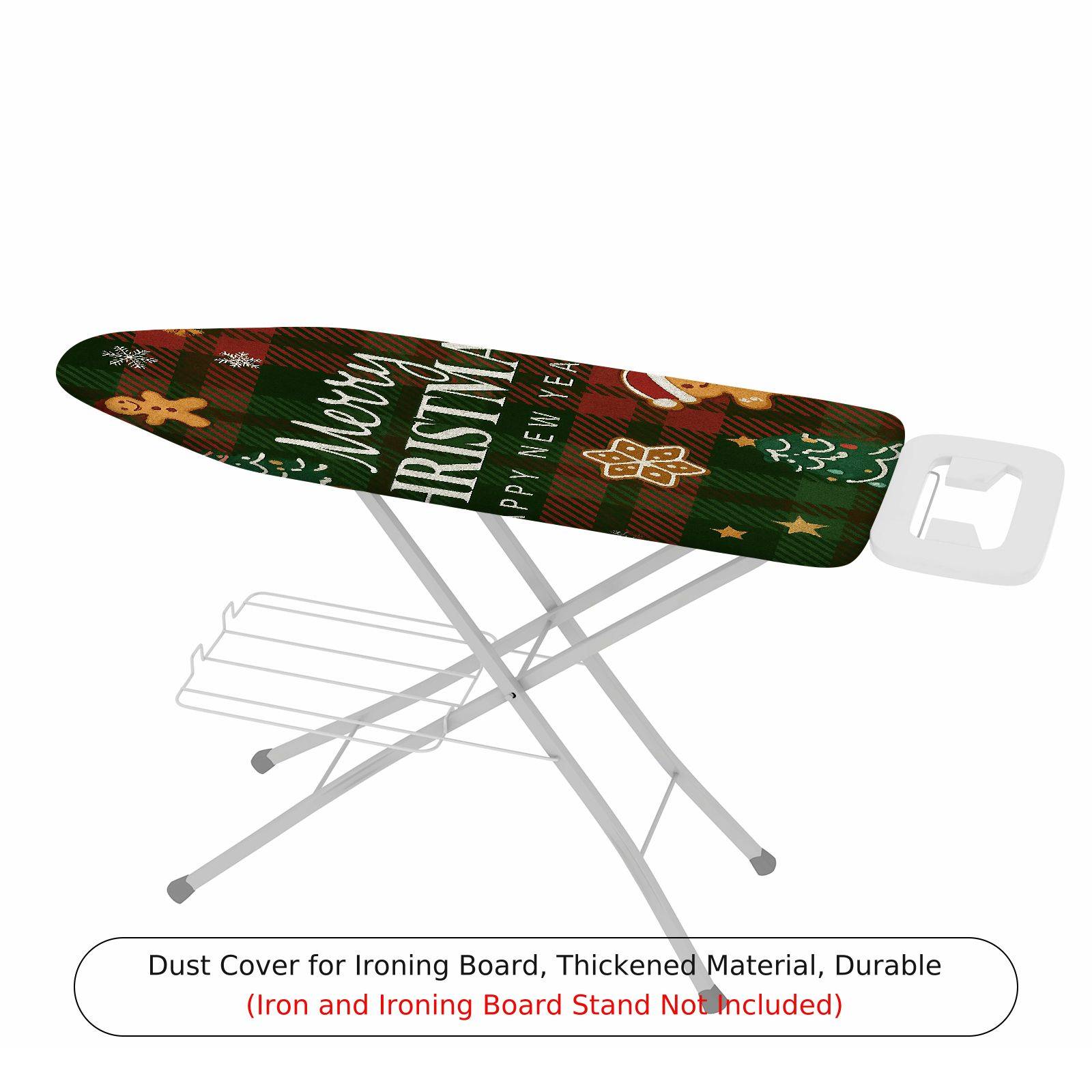 1-Piece Christmas Plaid Gingerbread  Ironing Board Cover, Universal Size, Without Board