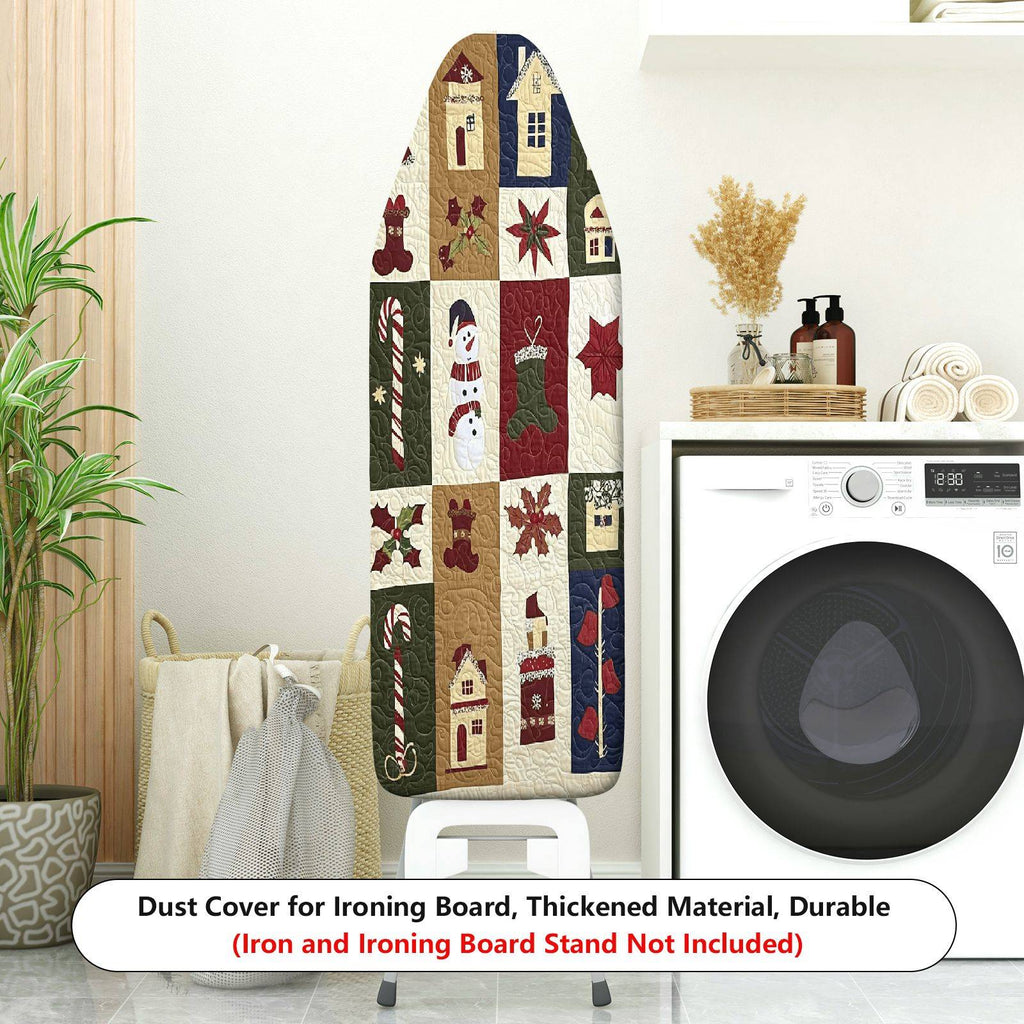 1-Piece Christmas Snowman Candy  Ironing Board Cover, Universal Size, Without Board