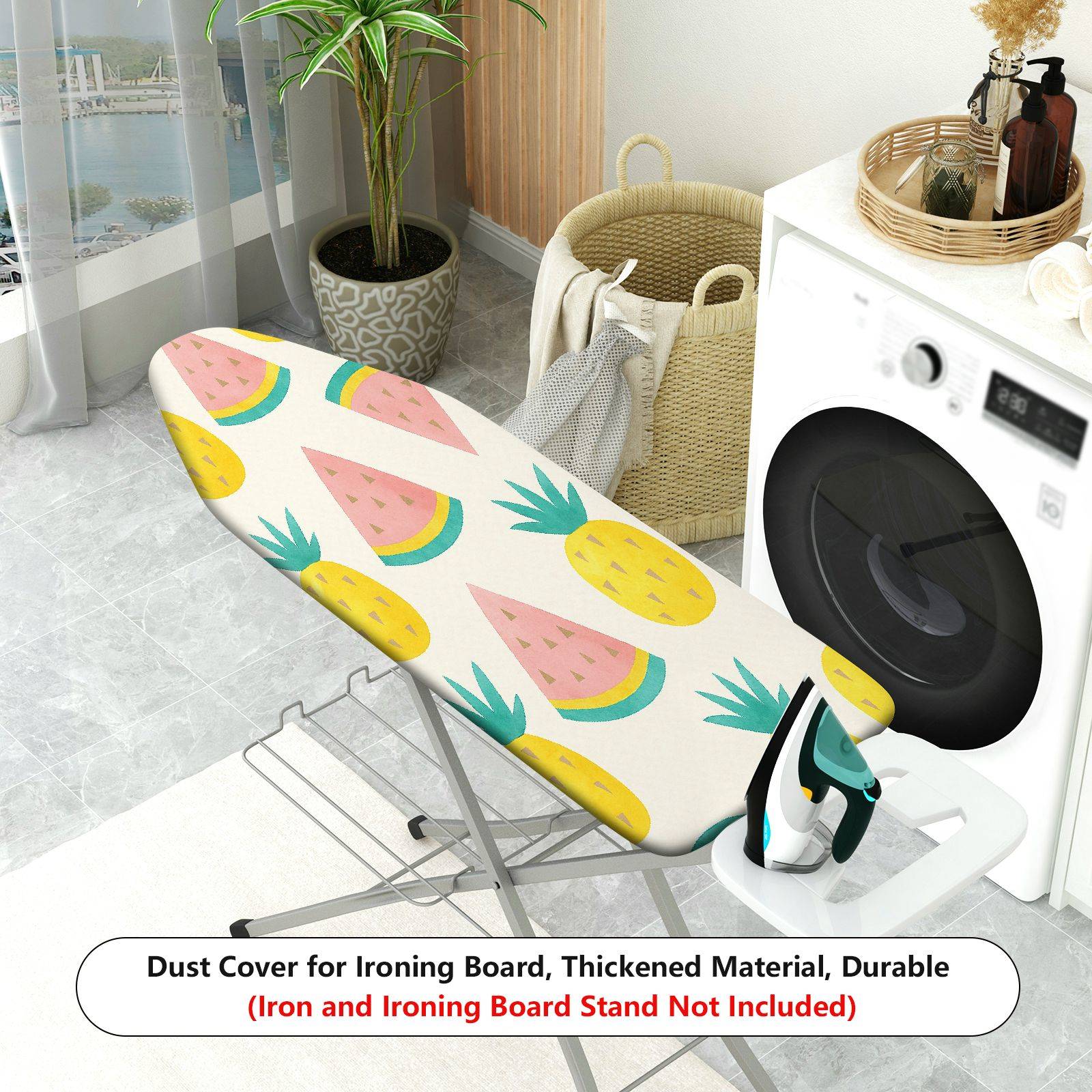 1-Piece Watermelon Pineapple Tropical  Ironing Board Cover, Universal Size, Without Board