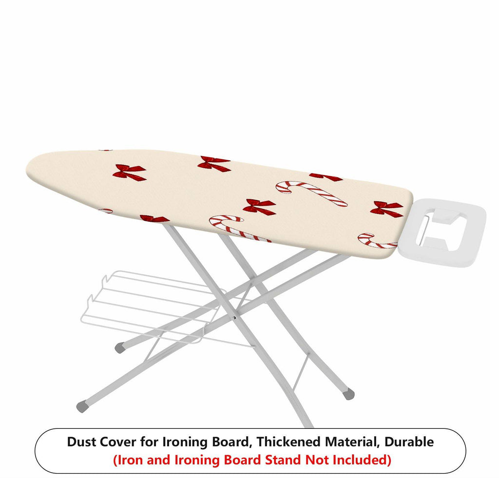 1-Piece Christmas Candy Cane Bow Holiday  Ironing Board Cover, Universal Size, Without Board