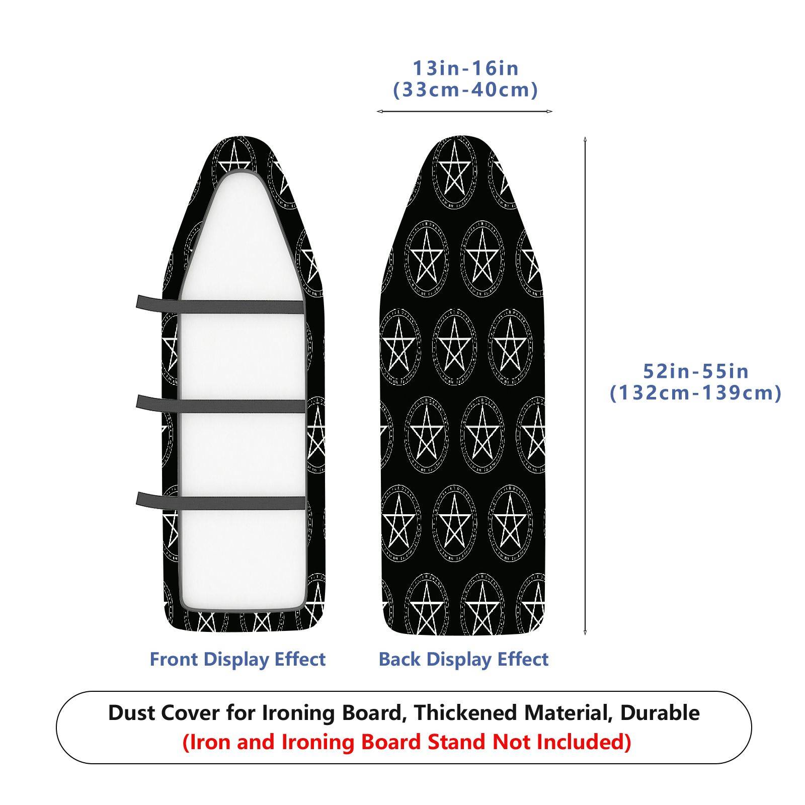 1-Piece Stars Pentagram Black  Ironing Board Cover, Universal Size, Without Board