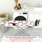 1-Piece Red Plaid Deer Snowflake Christmas  Ironing Board Cover, Universal Size, Without Board