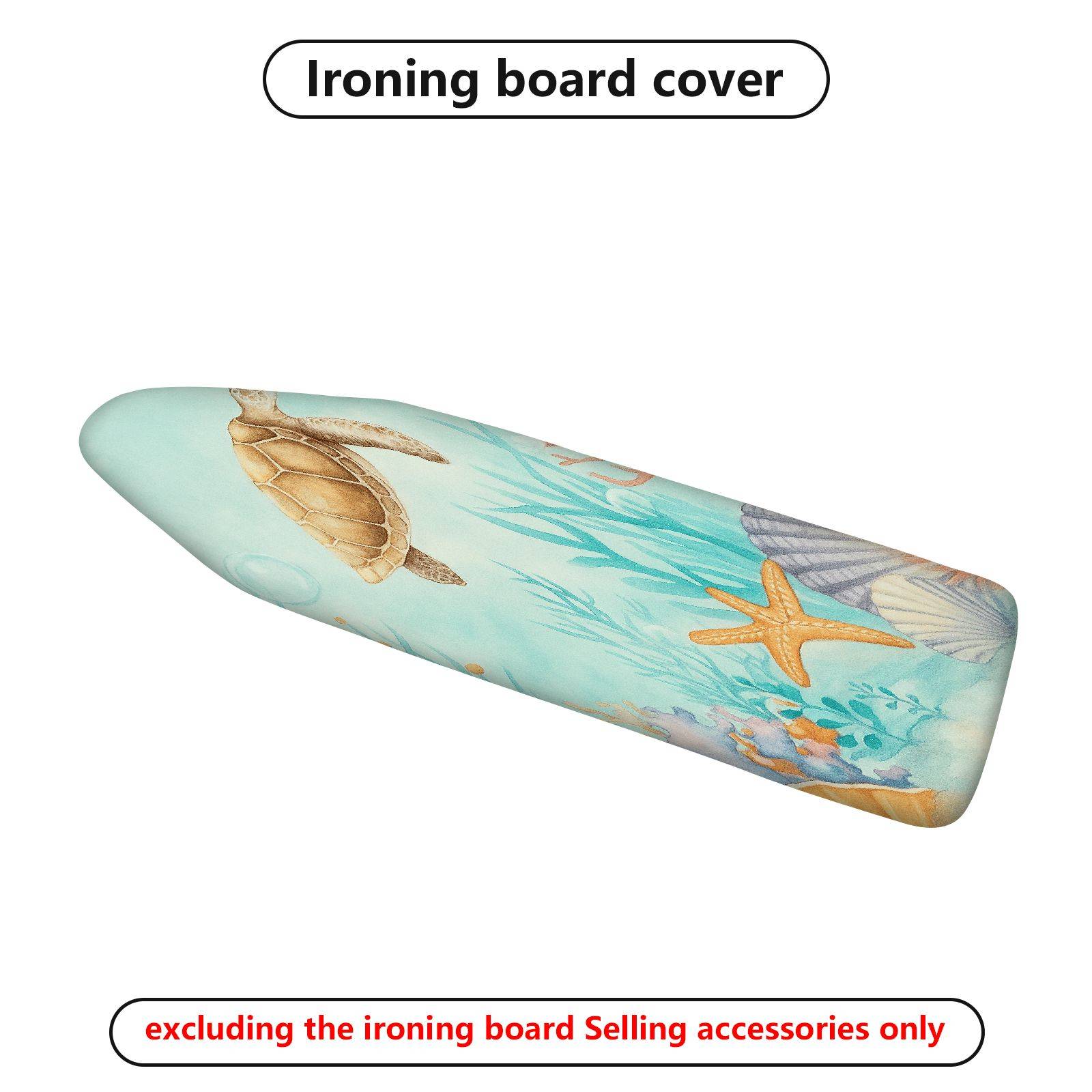 1-Piece Ocean Sea Turtle Starfish  Ironing Board Cover, Universal Size, Without Board