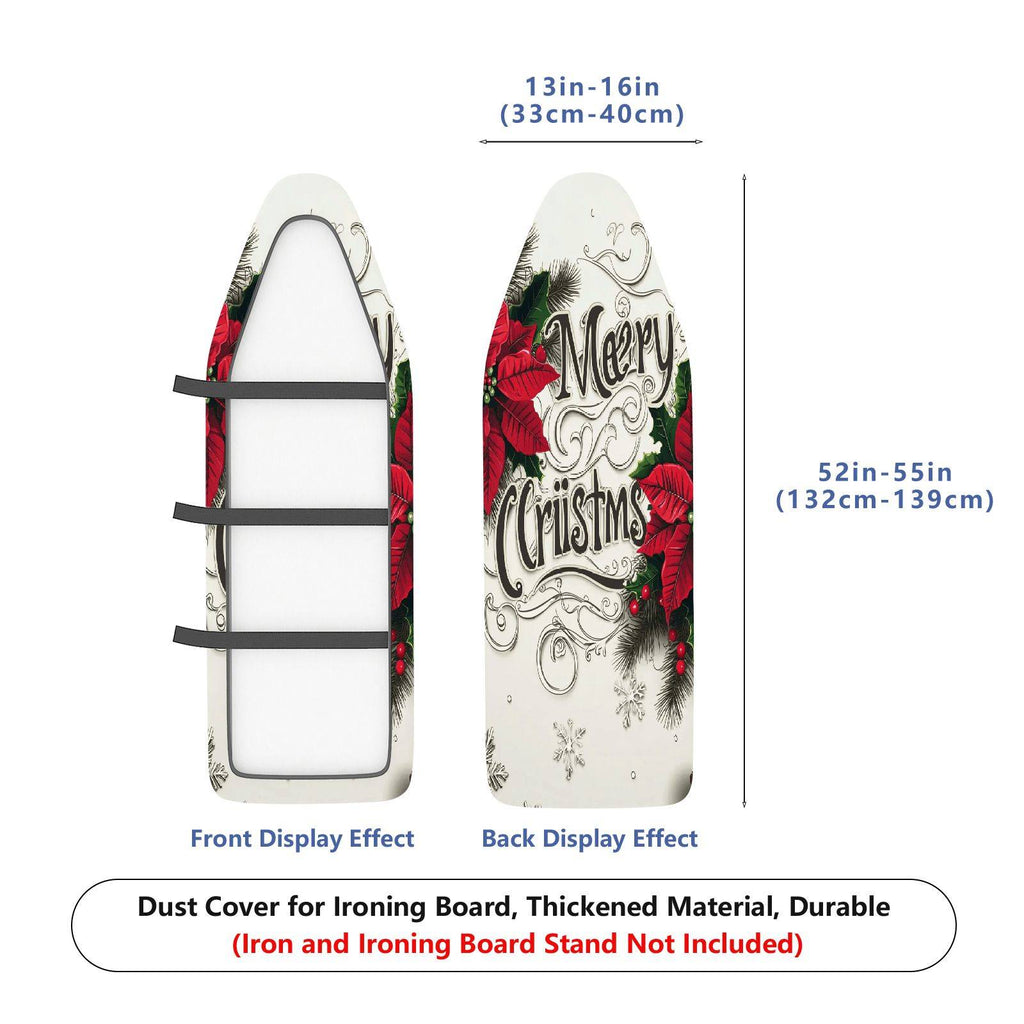 1-Piece Christmas Floral Snow  Ironing Board Cover, Universal Size, Without Board