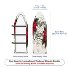 1-Piece Christmas Floral Snow  Ironing Board Cover, Universal Size, Without Board