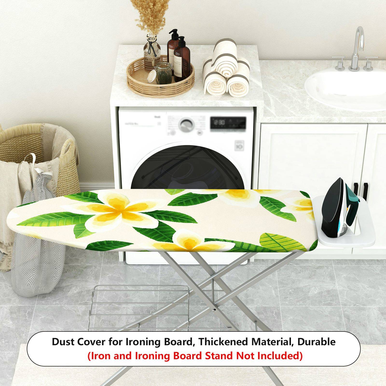 1-Piece Floral Leaf Tropical  Ironing Board Cover, Universal Size, Without Board