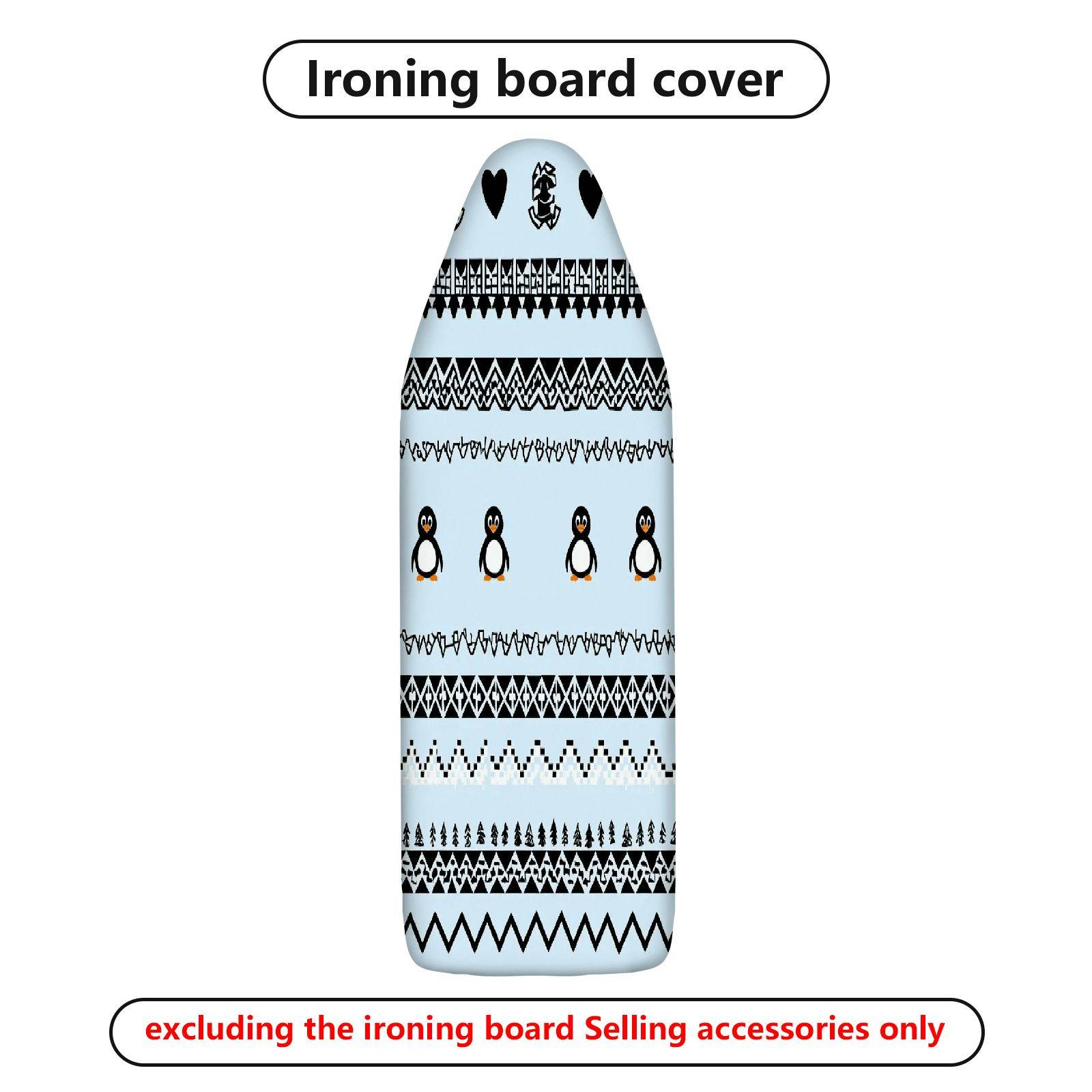 1-Piece Penguin Heart Tribal  Ironing Board Cover, Universal Size, Without Board