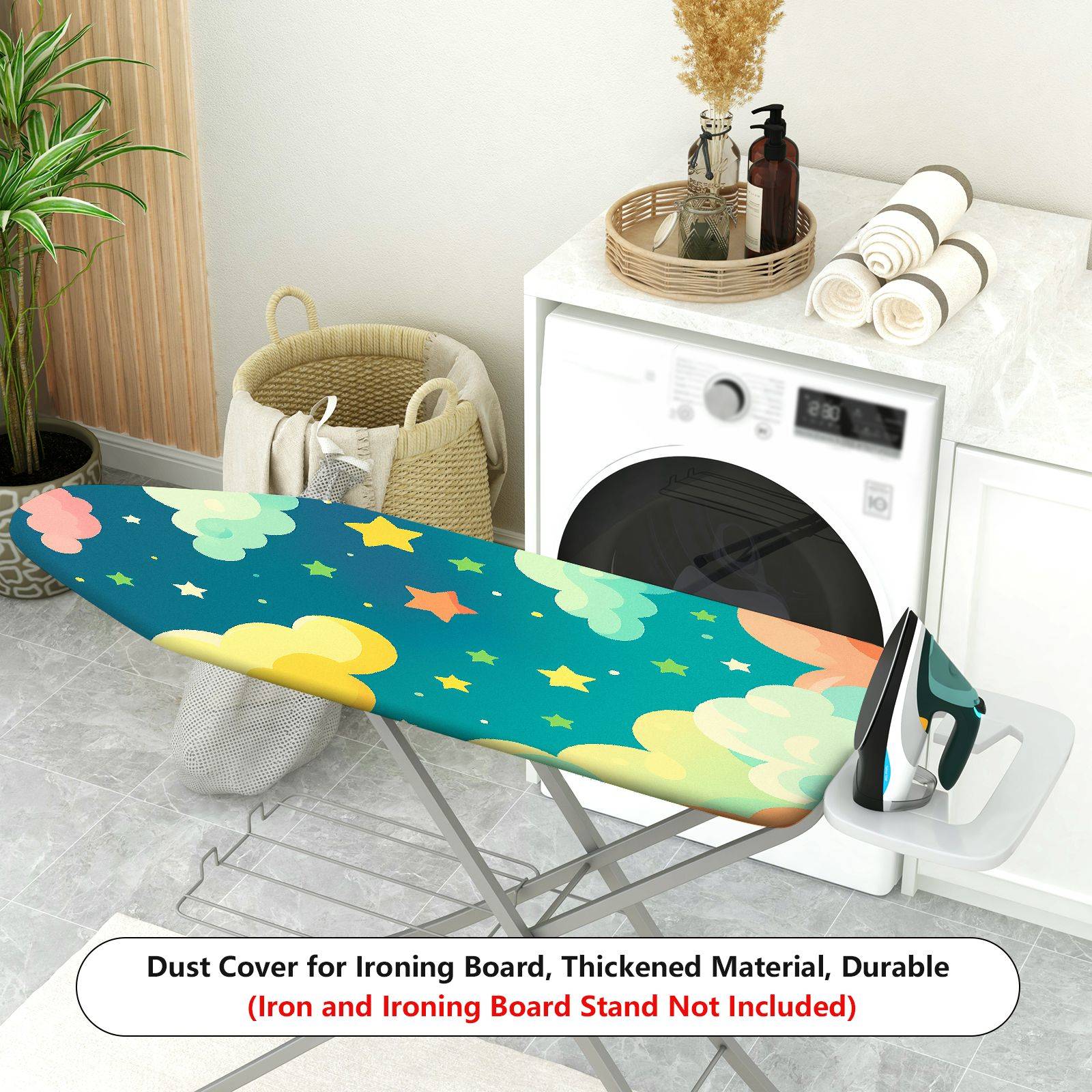 1-Piece Starry Sky Cloud Universe  Ironing Board Cover, Universal Size, Without Board