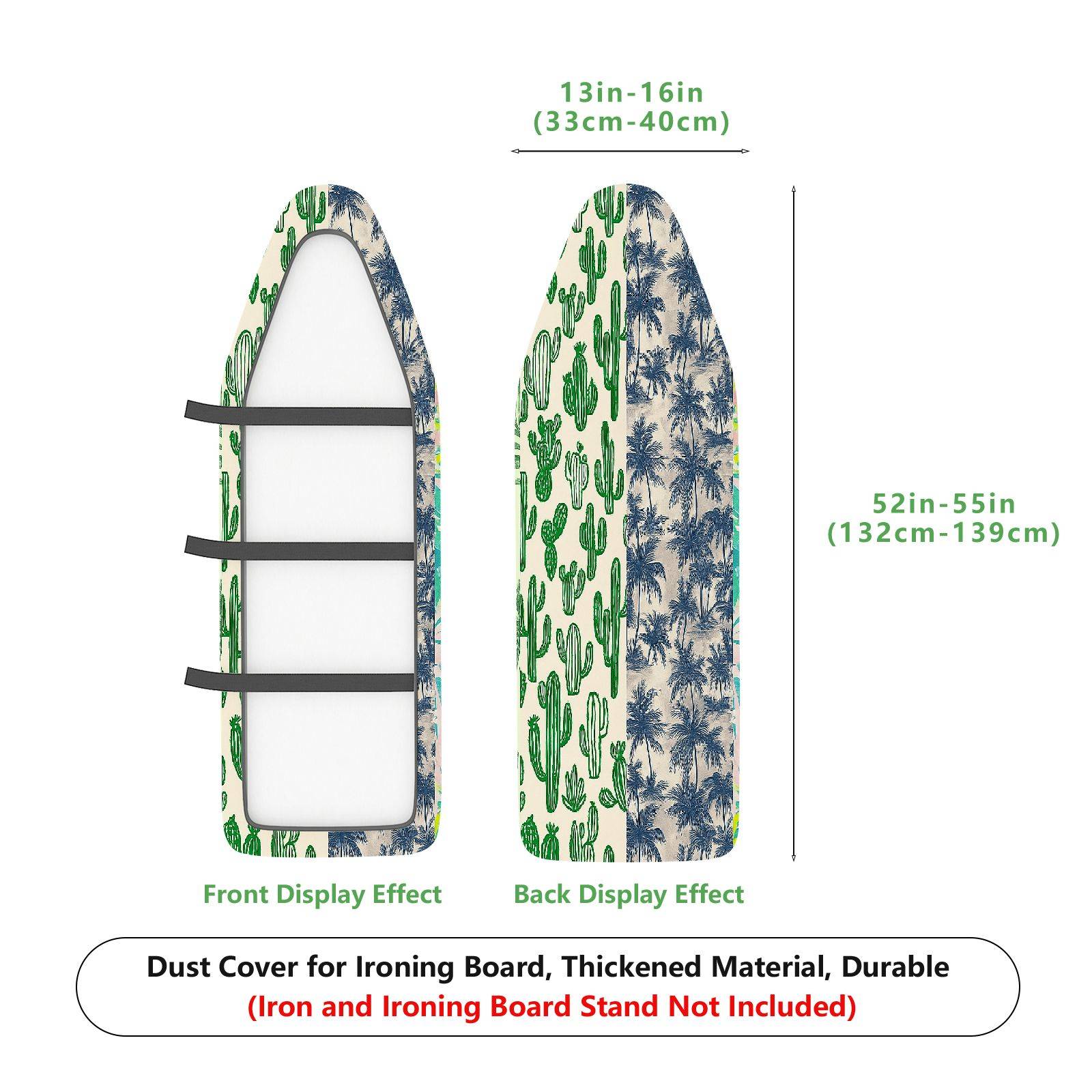1-Piece Tropical Green Blue Nature  Ironing Board Cover, Universal Size, Without Board