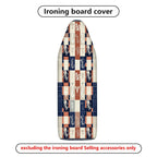 1-Piece Retro Check Floral  Ironing Board Cover, Universal Size, Without Board