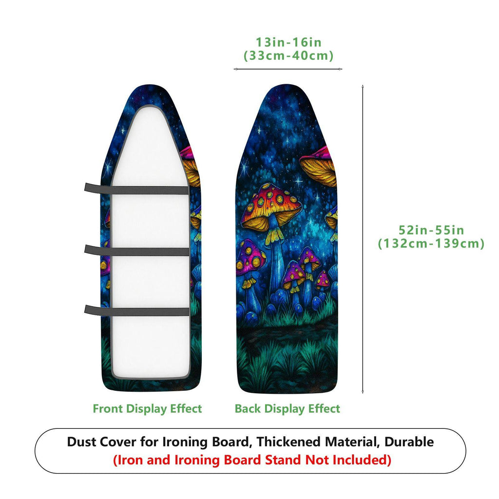 1-Piece Mushroom Starry Night Forest  Ironing Board Cover, Universal Size, Without Board