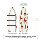 1-Piece Reindeer Christmas Winter  Ironing Board Cover, Universal Size, Without Board