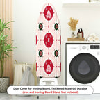 1-Piece Christmas Red Green Pattern  Ironing Board Cover, Universal Size, Without Board