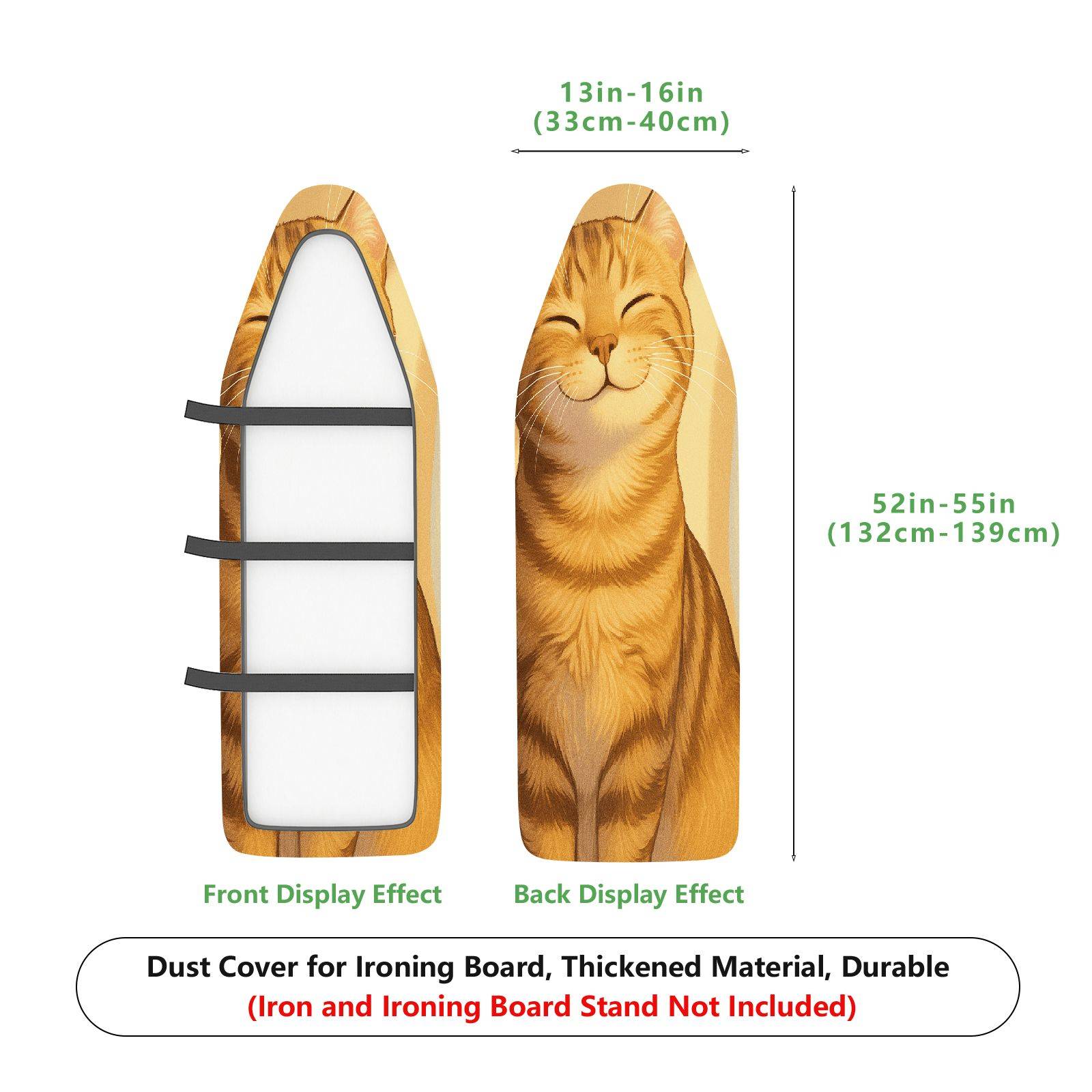 1-Piece Cute Cat Animal Fun  Ironing Board Cover, Universal Size, Without Board