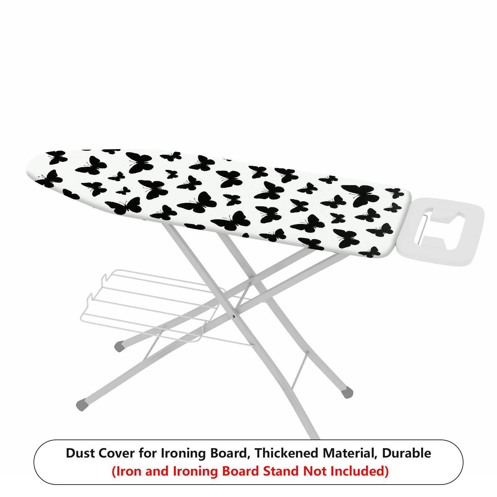 1-Piece Butterfly Pattern Black And White Elegant  Ironing Board Cover, Universal Size, Without Board