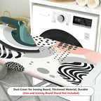 1-Piece Abstract Geometric Dots Striped  Ironing Board Cover, Universal Size, Without Board