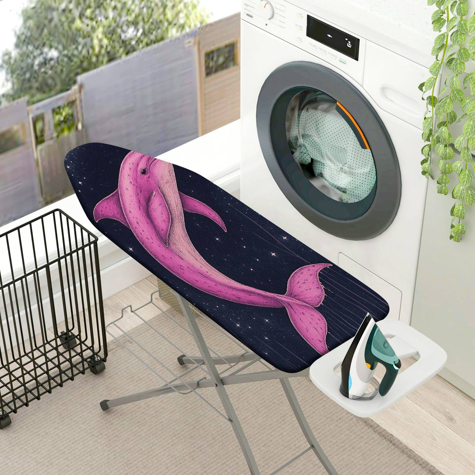 1-Piece Galaxy Whale Starry  Ironing Board Cover, Universal Size, Without Board