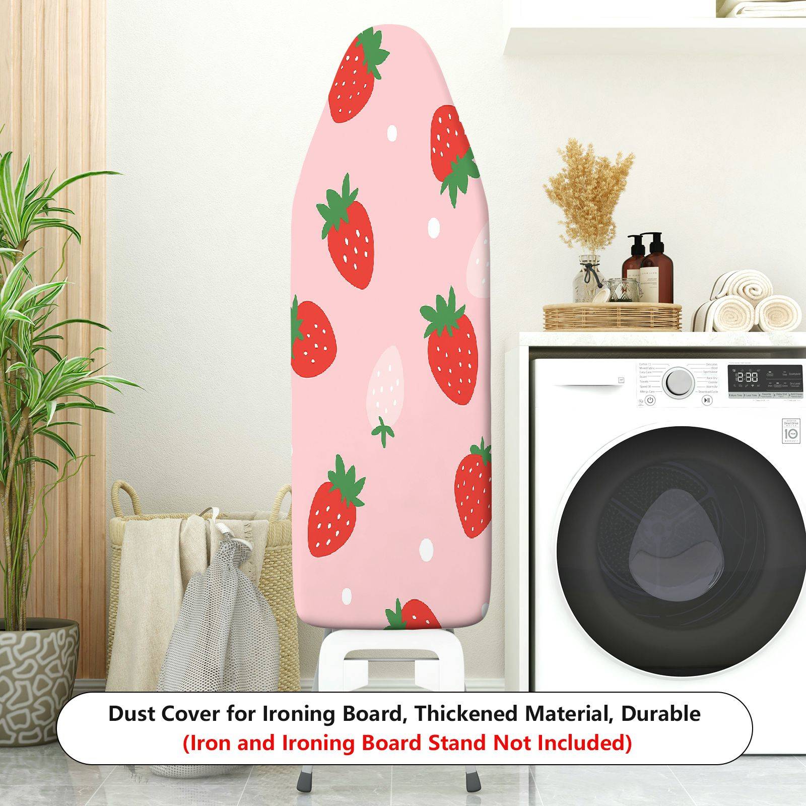 1-Piece Strawberry Pink Red  Ironing Board Cover, Universal Size, Without Board