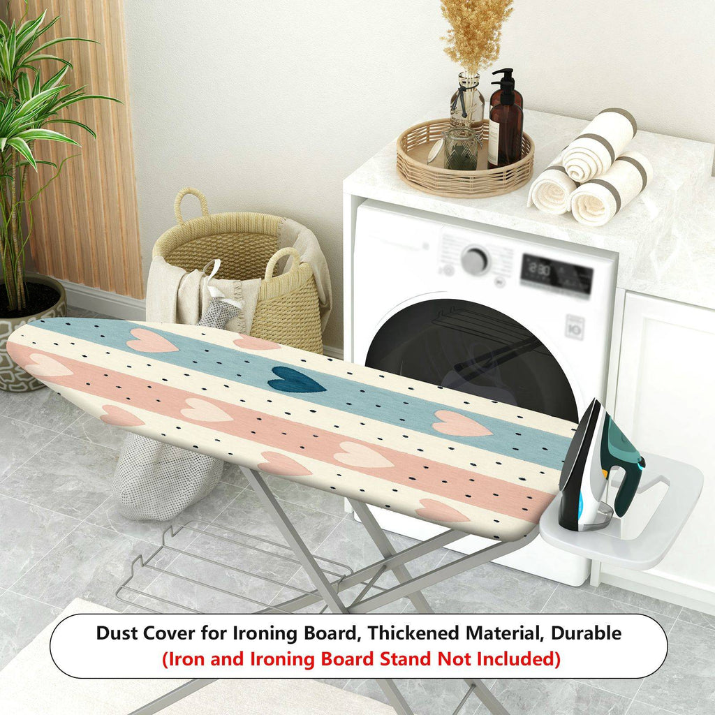 1-Piece Heart Pattern Striped Love Theme  Ironing Board Cover, Universal Size, Without Board