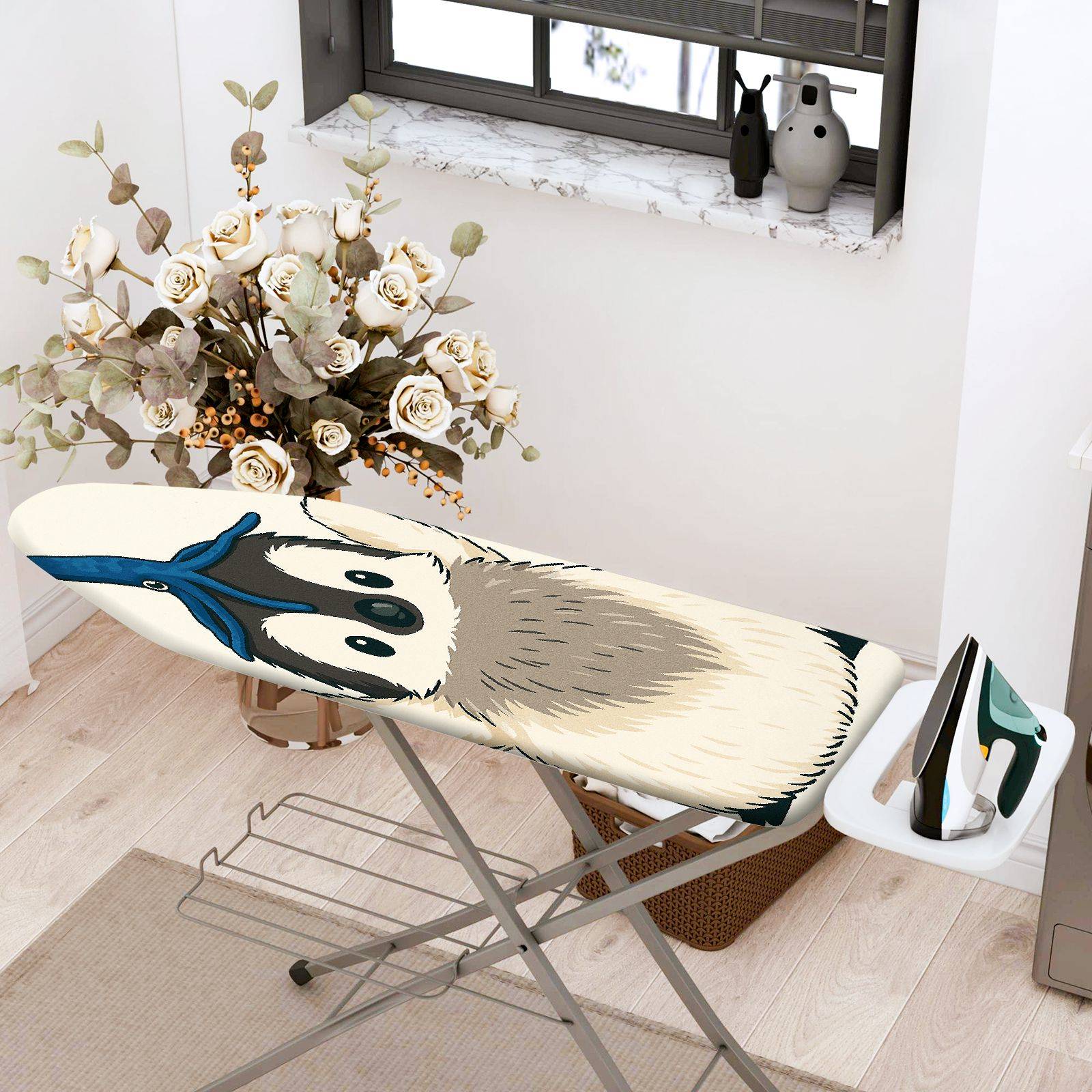 1-Piece Penguin Animal Print Cute  Ironing Board Cover, Universal Size, Without Board
