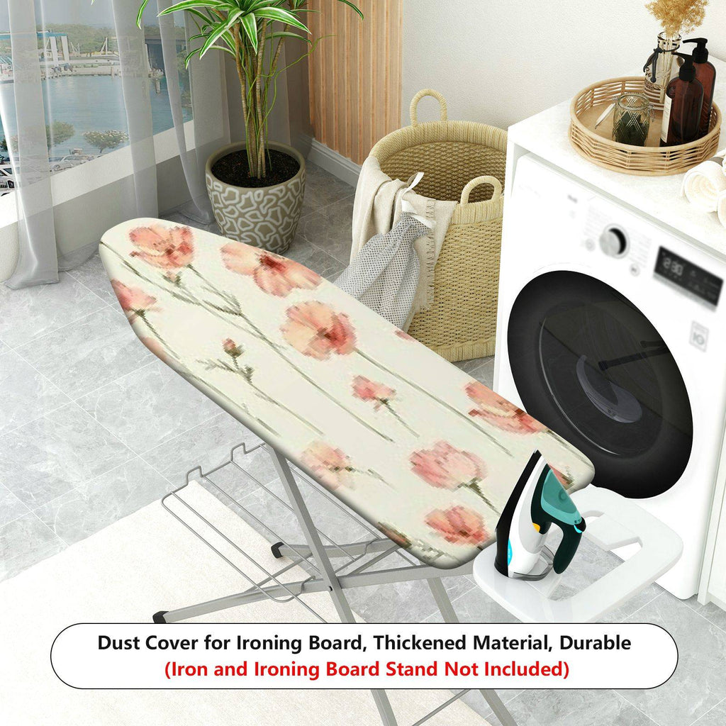1-Piece Floral Pink Delicate  Ironing Board Cover, Universal Size, Without Board
