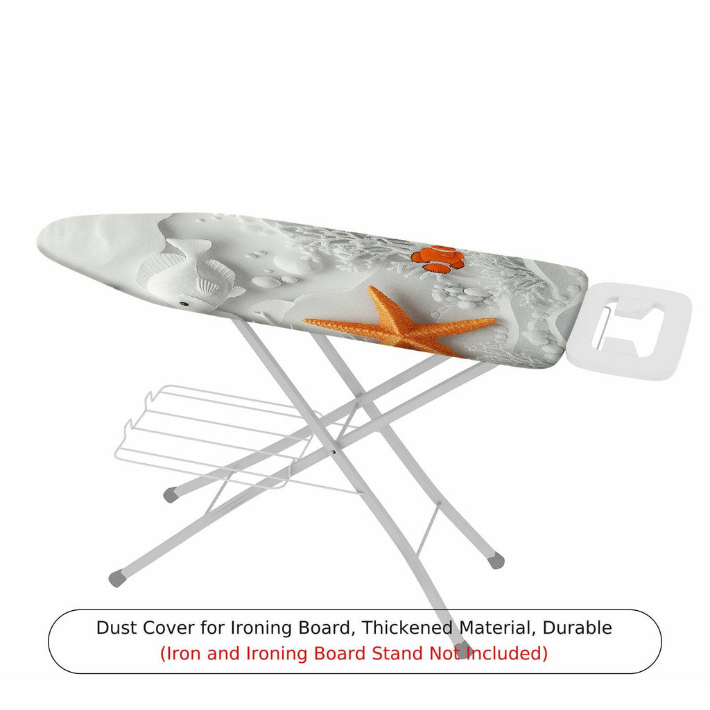 1-Piece Ocean Starfish Clownfish  Ironing Board Cover, Universal Size, Without Board