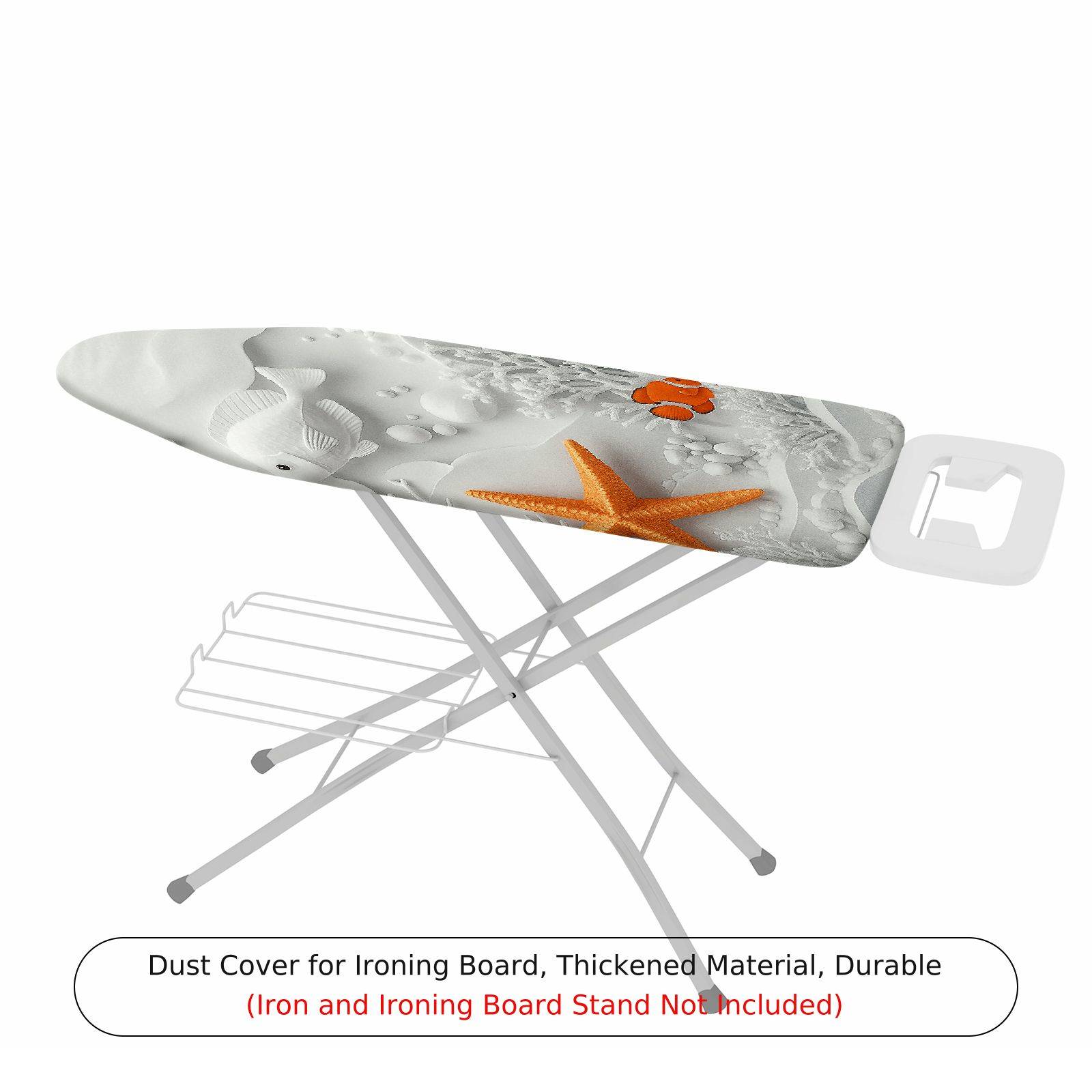 1-Piece Ocean Starfish Clownfish  Ironing Board Cover, Universal Size, Without Board
