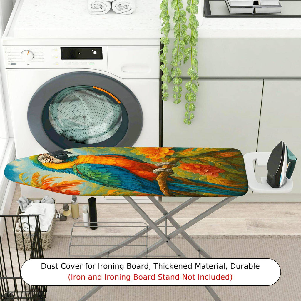 1-Piece Tropical Parrot Floral Artistic  Ironing Board Cover, Universal Size, Without Board