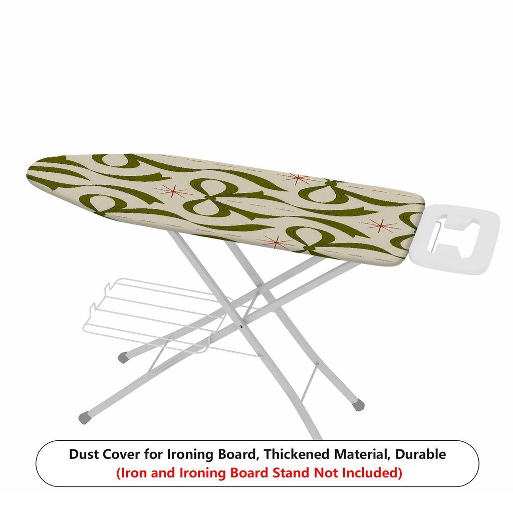 1-Piece Green Bow Star Pattern  Ironing Board Cover, Universal Size, Without Board