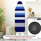 1-Piece Striped Blue White  Ironing Board Cover, Universal Size, Without Board