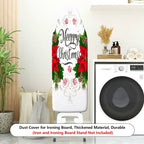 1-Piece Christmas Poinsettia Pinecone  Ironing Board Cover, Universal Size, Without Board