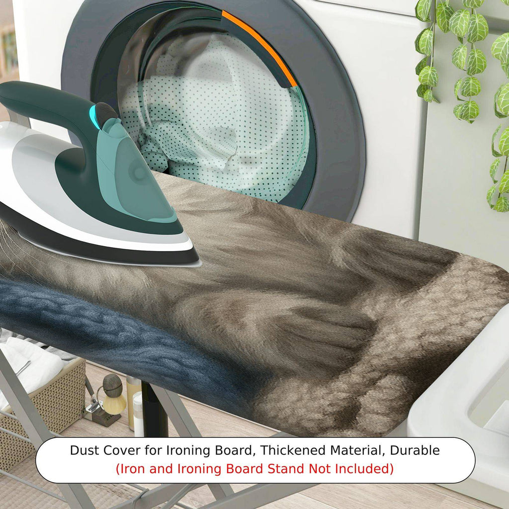 1-Piece Cat Kitten Blue  Ironing Board Cover, Universal Size, Without Board