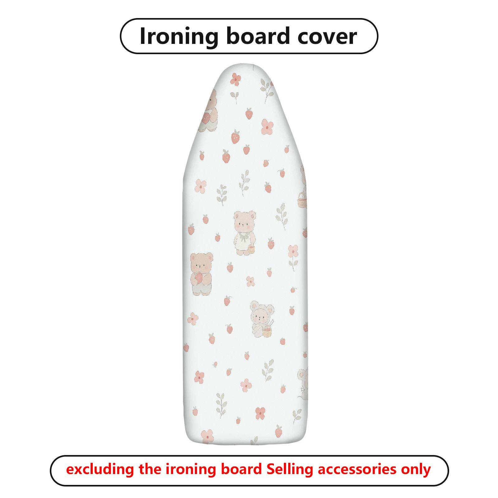 1-Piece Cute Bear Floral Strawberry  Ironing Board Cover, Universal Size, Without Board