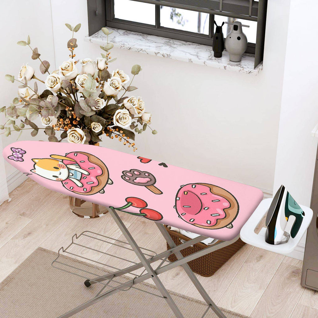 1-Piece Cat Donut Cherry  Ironing Board Cover, Universal Size, Without Board