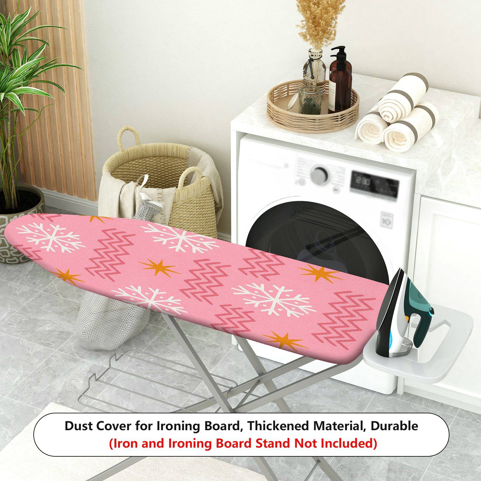 1-Piece Snowflake Star Zigzag  Ironing Board Cover, Universal Size, Without Board