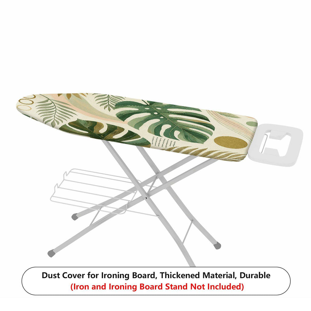 1-Piece Tropical Leaf Pattern Green Nature  Ironing Board Cover, Universal Size, Without Board