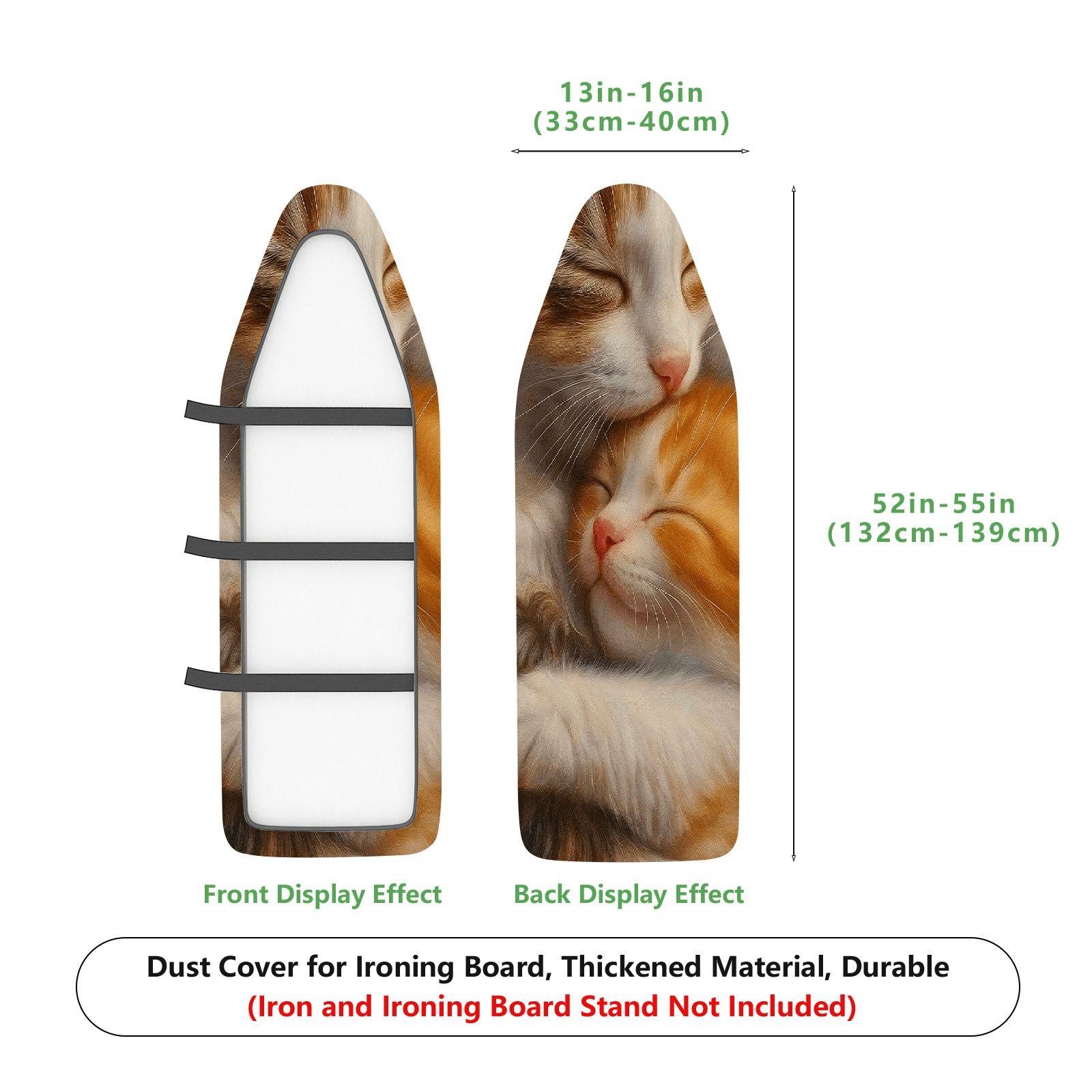 1-Piece Cat Kitten Sleeping  Ironing Board Cover, Universal Size, Without Board