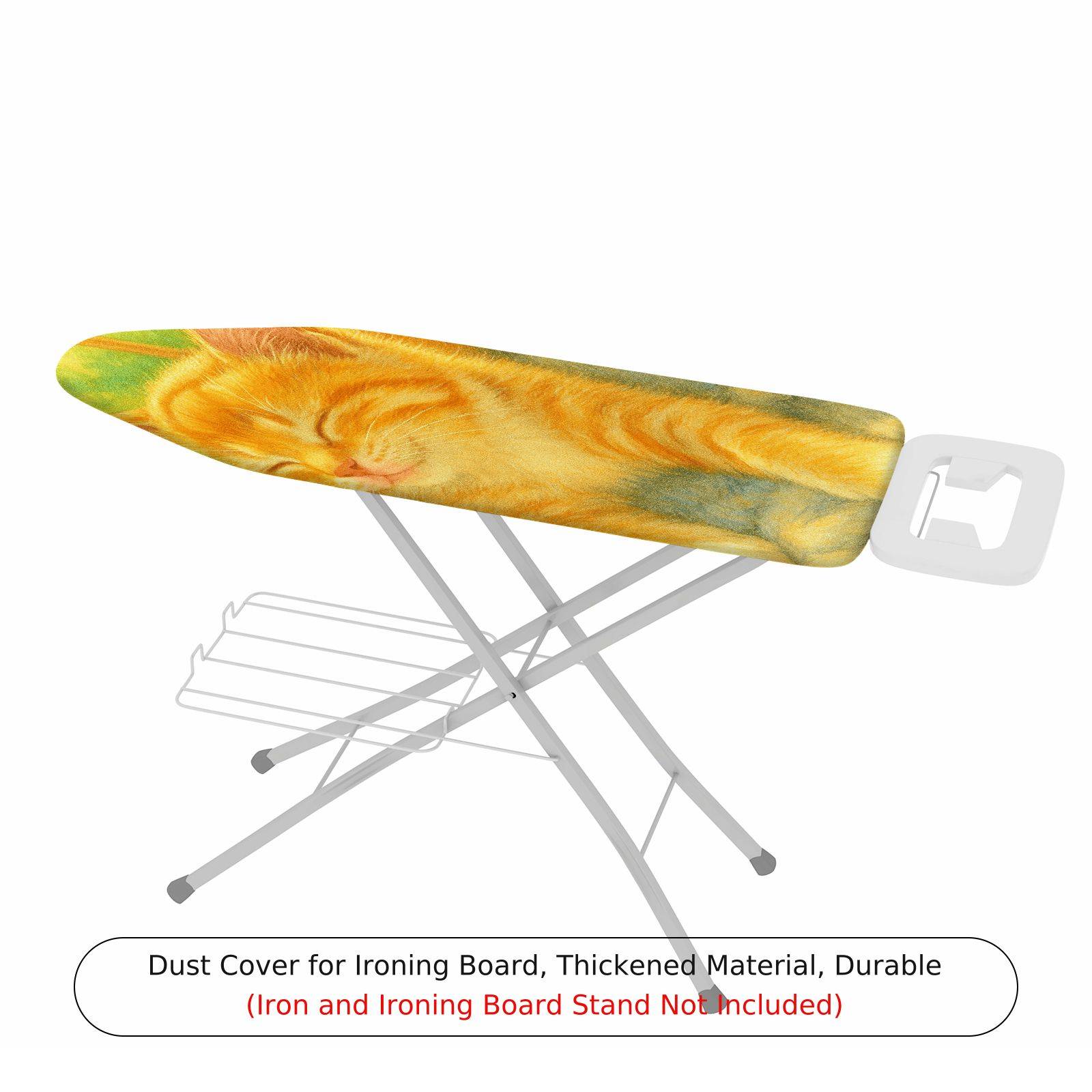 1-Piece Cat Pattern Sleeping Yellow Feline  Ironing Board Cover, Universal Size, Without Board