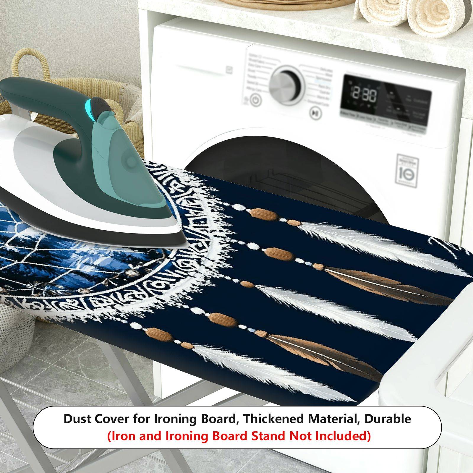1-Piece Dreamcatcher Wolf Mountain Lunar  Ironing Board Cover, Universal Size, Without Board