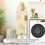 1-Piece Cute Bear Beige Striped  Ironing Board Cover, Universal Size, Without Board