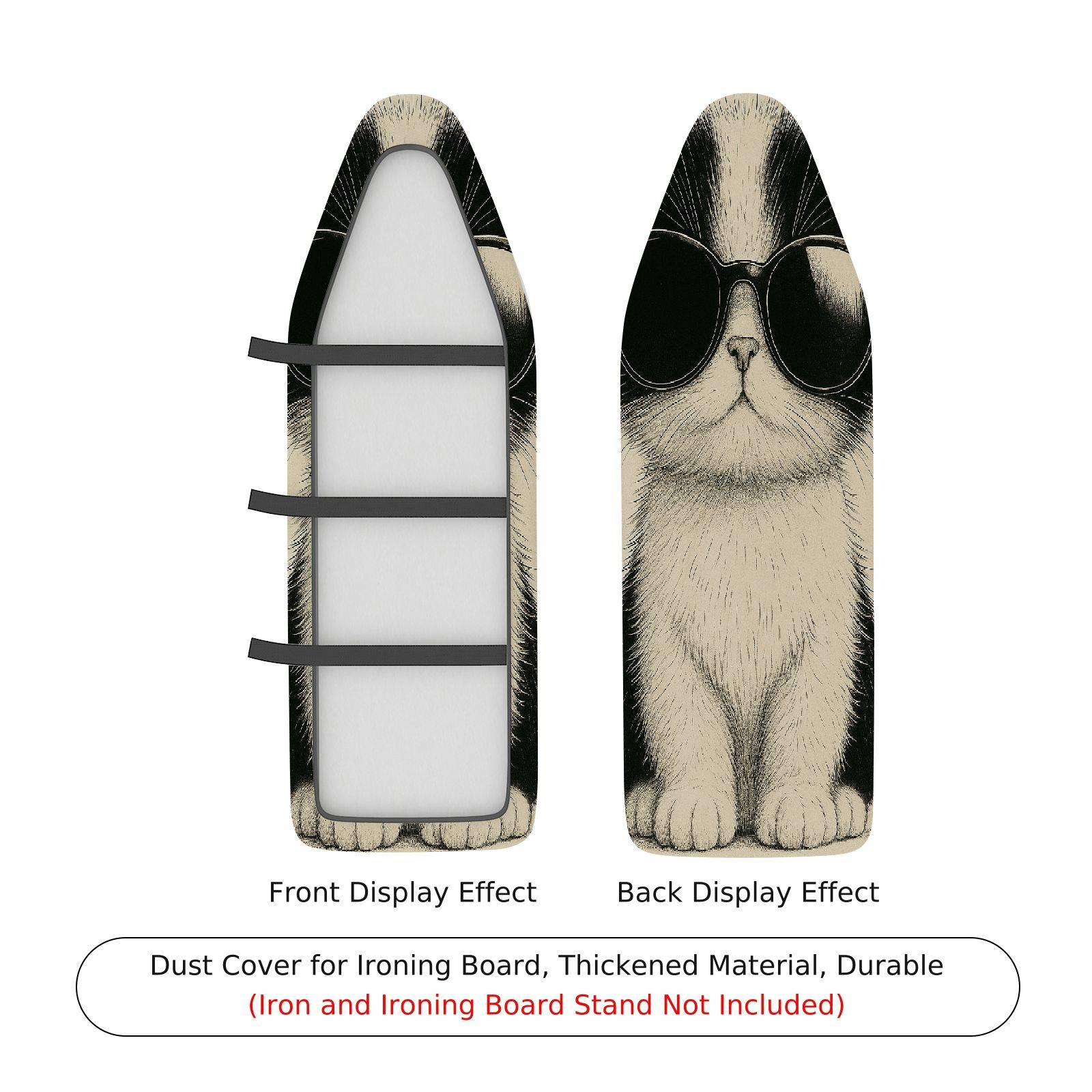 1-Piece Cat Sunglasses Trendy  Ironing Board Cover, Universal Size, Without Board