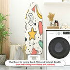 1-Piece Star Heart Swirl  Ironing Board Cover, Universal Size, Without Board