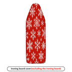 1-Piece Snowflakes Red White Christmas  Ironing Board Cover, Universal Size, Without Board