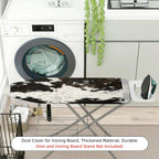 1-Piece Animal Print Faux Fur Black And White  Ironing Board Cover, Universal Size, Without Board