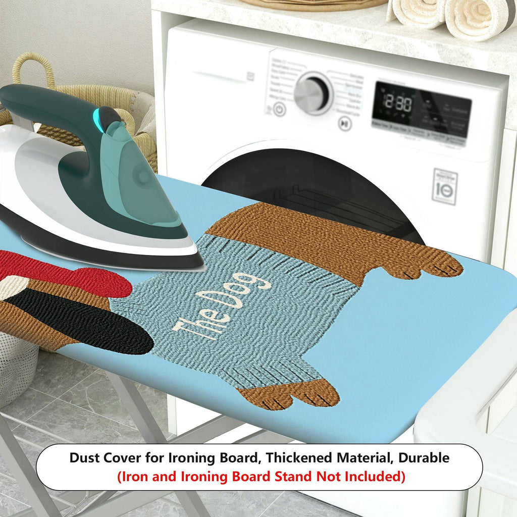 1-Piece Dog Paw Santa Christmas  Ironing Board Cover, Universal Size, Without Board